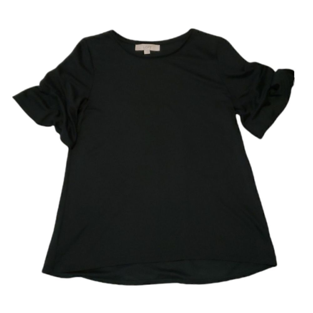 dark green top with flare sleeve